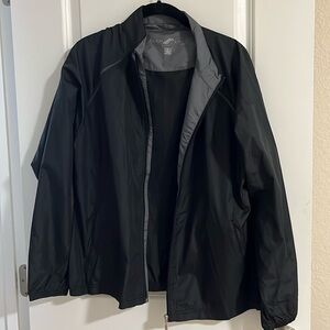 Glenn Echo Golf Black / Gray Casual Jacket / Windbreaker Size Large